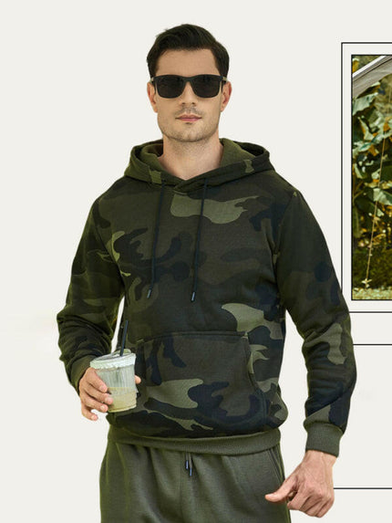 Men's casual camouflage print fashion hooded sweatshirt at €37.99