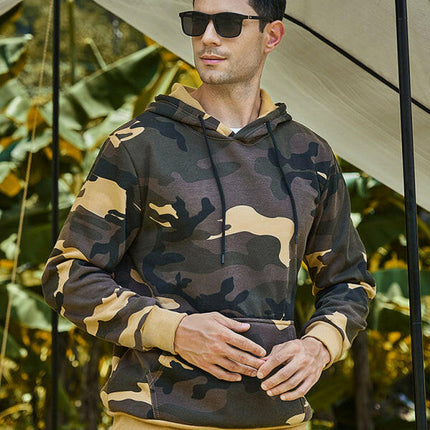 Men's casual camouflage print fashion hooded sweatshirt at €37.99