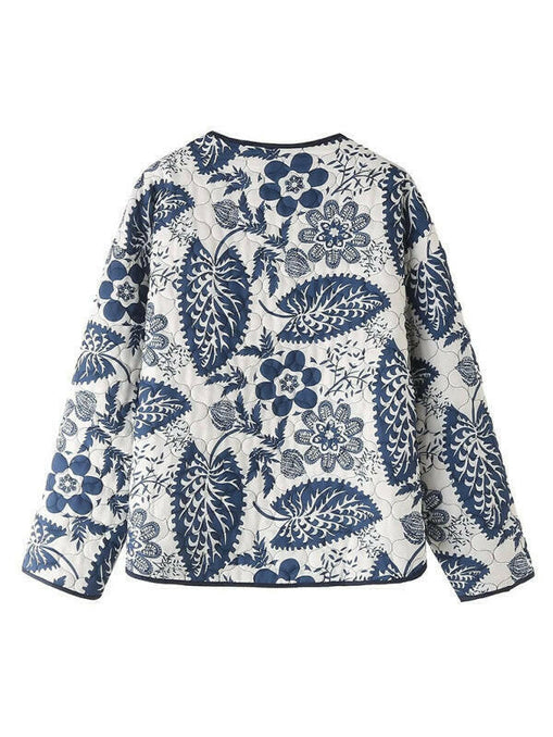 Women's Printed Thick Button Quilted Jacket at €61.99