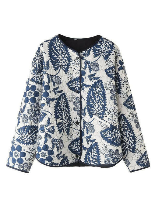 Women's Printed Thick Button Quilted Jacket at €61.99