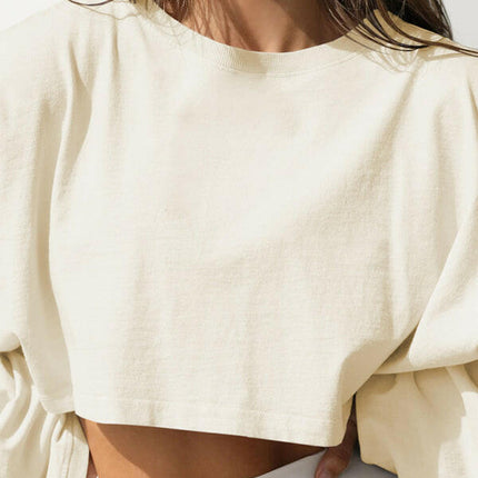 Women's loose round neck high waist sweatshirt at €31.99