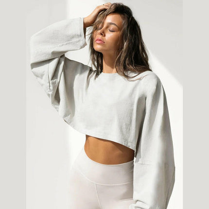 Women's loose round neck high waist sweatshirt at €31.99