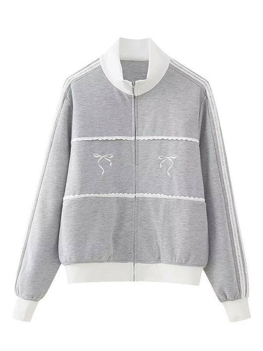 New style lace embroidery decorative sweatshirt jacket