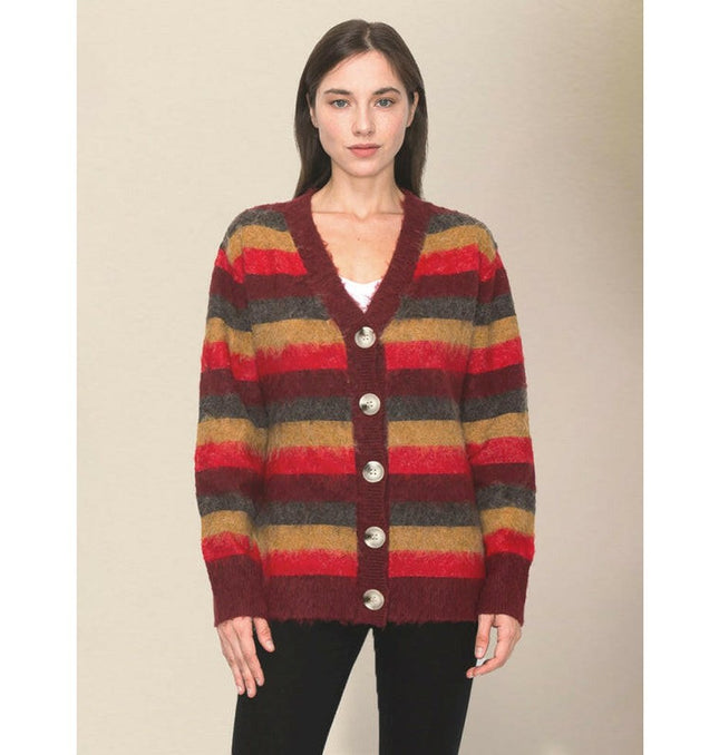 women's casual striped knitted sweater cardiganRP0023556 at €46.99