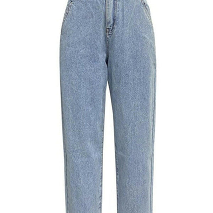 women's casual high waist washed straight jeans at €51.99