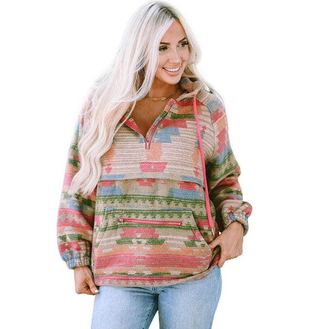 women's hooded abstract pattern sweatshirt at €114.99