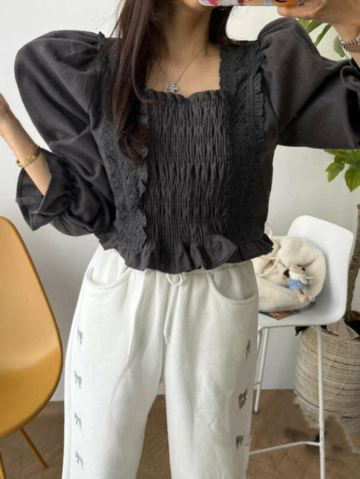 Women's New High Waist Elastic Bow Printed Velvet Casual Pants at €48.99