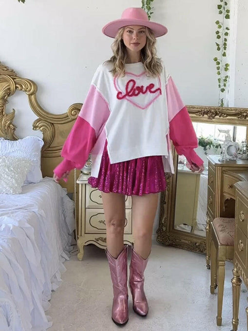 Valentine's Day Sweet Embroidered Long Sleeve Sweatshirt at €58.99