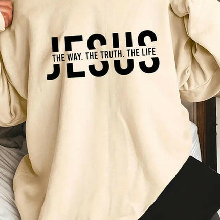 Women's wholesale round neck casual letter pattern sweatshirt at €13.99