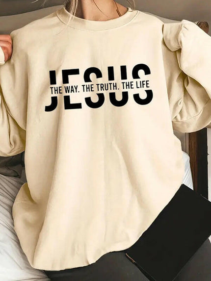 Women's wholesale round neck casual letter pattern sweatshirt at €13.99