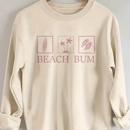 Women's wholesale round neck casual beach bum letter sweatshirt at €20.99