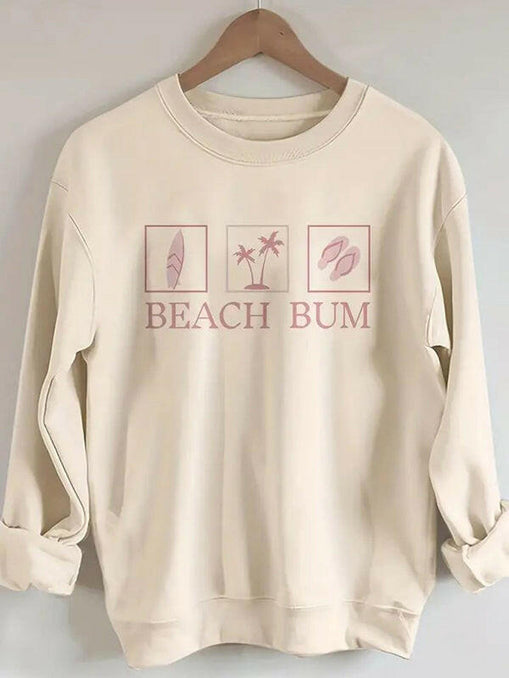 Women's wholesale round neck casual beach bum letter sweatshirt at €20.99