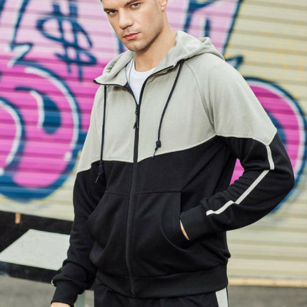 Men's casual fashion hooded zipper sweatshirt and pants two-piece set at €81.99