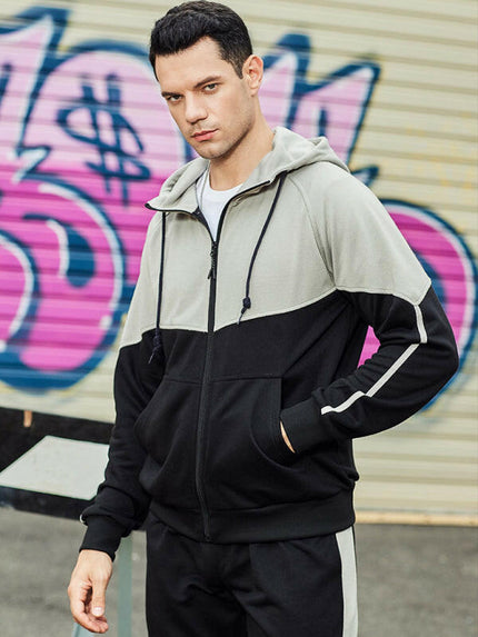 Men's casual fashion hooded zipper sweatshirt and pants two-piece set at €81.99