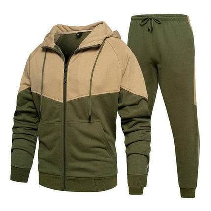 Men's casual fashion hooded zipper sweatshirt and pants two-piece set at €81.99