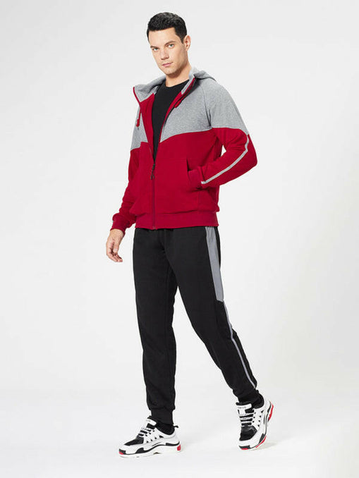 Men's casual fashion hooded zipper sweatshirt and pants two-piece set at €81.99