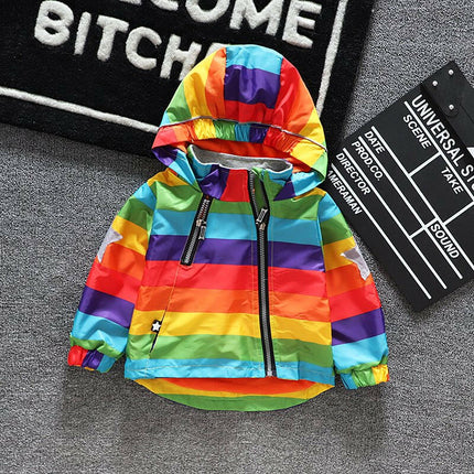 Kids Rainbow Hooded Coat at €59.99