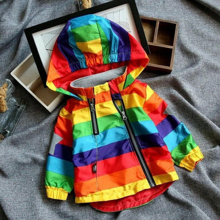 Kids Rainbow Hooded Coat at €59.99