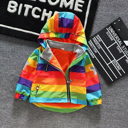 Kids Rainbow Hooded Coat at €59.99