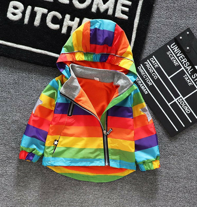 Kids Rainbow Hooded Coat at €59.99