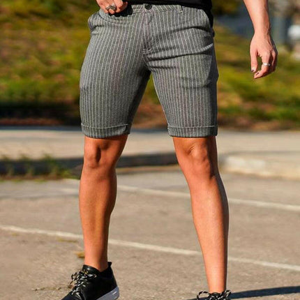 men's skinny plaid plus size casual shorts at €20.99