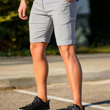 men's skinny plaid plus size casual shorts at €20.99