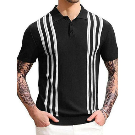 Men's Stripe Short Sleeve Polo Shirt at €19.99