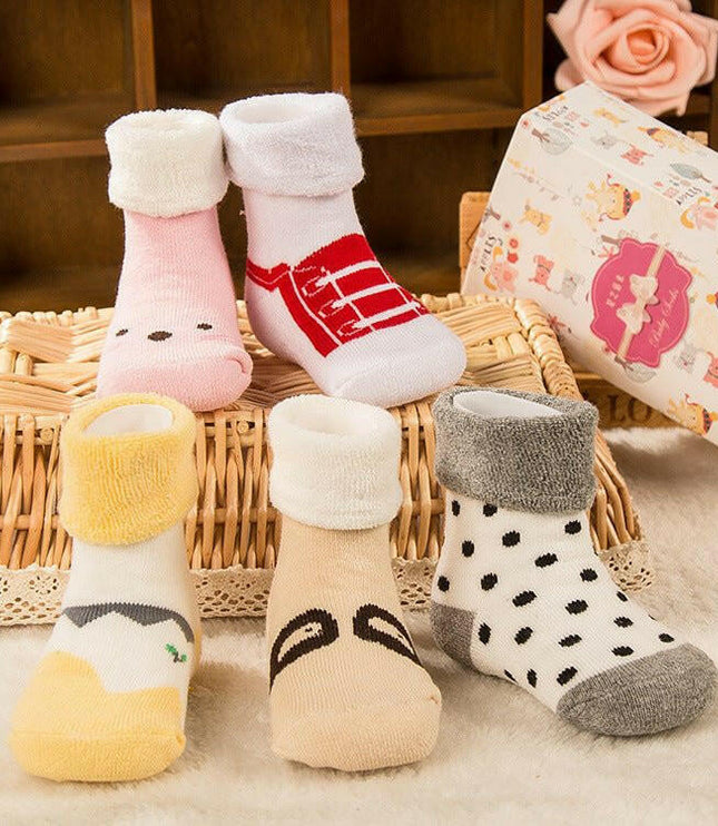 New winter cotton socks baby socks thick cotton socks and Terry relent children baby socks - GrozavuShop