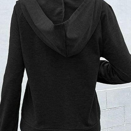 New women's long-sleeved hooded open button collar solid color sweater at €36.99