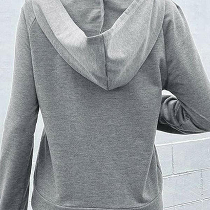 New women's long-sleeved hooded open button collar solid color sweater at €36.99