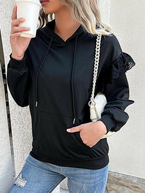 New women's long-sleeved solid color hooded sweater at €40.99