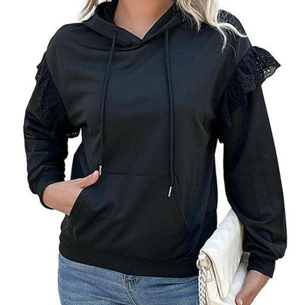 New women's long-sleeved solid color hooded sweater at €40.99