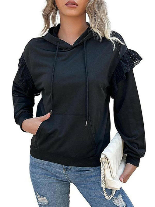 New women's long-sleeved solid color hooded sweater at €40.99