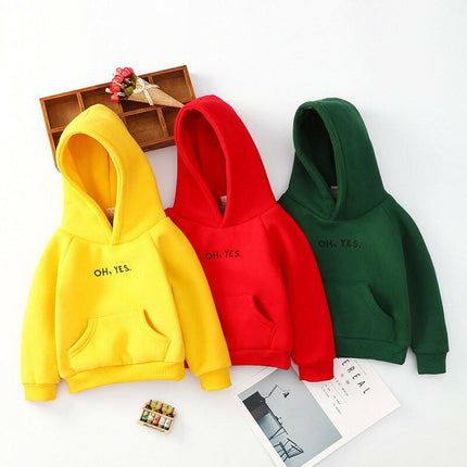 Oh Yes Solid Color Baby Hooded Sweater at €40.99