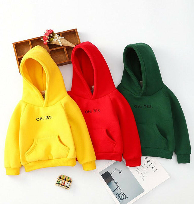 Oh Yes Solid Color Baby Hooded Sweater at €40.99