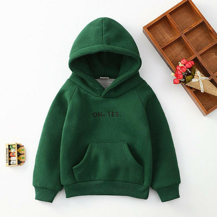 Oh Yes Solid Color Baby Hooded Sweater at €40.99