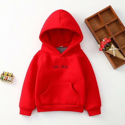 Oh Yes Solid Color Baby Hooded Sweater at €40.99