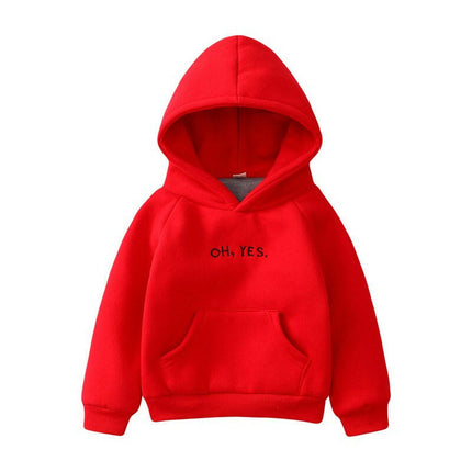 Oh Yes Solid Color Baby Hooded Sweater at €40.99