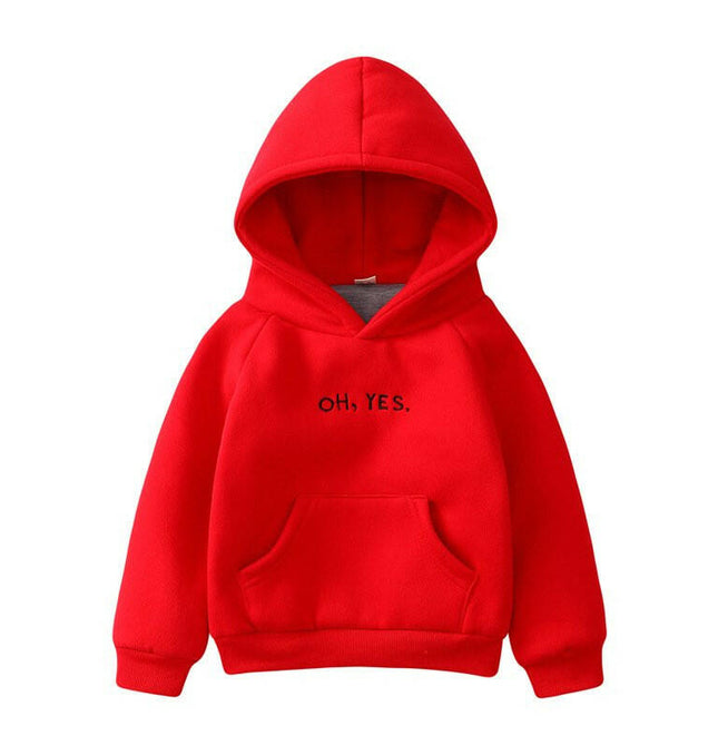 Oh Yes Solid Color Baby Hooded Sweater at €40.99