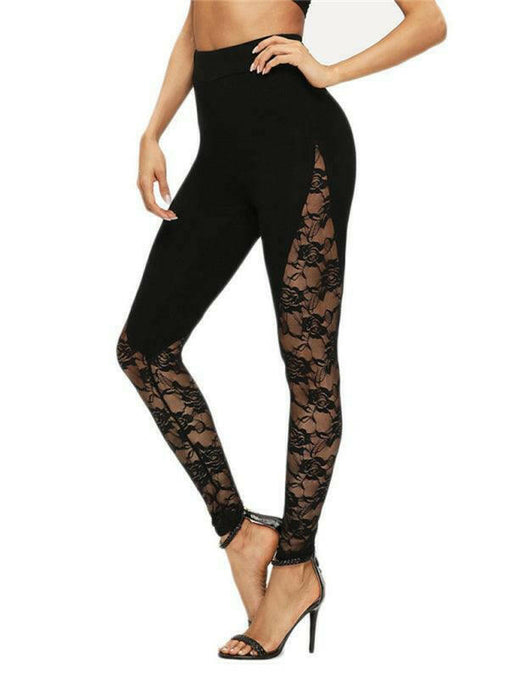 Sexy hollow lace stitching sports yoga leggings at €13.99