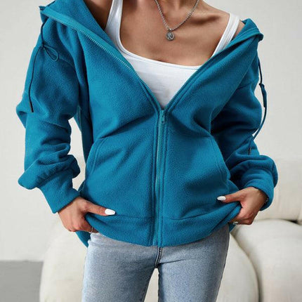 Women's Fashion Casual Loose Casual Sweater Cardigan Hooded Jacket at €76.99