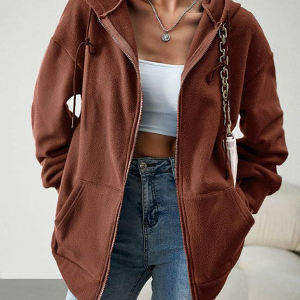 Women's Fashion Casual Loose Casual Sweater Cardigan Hooded Jacket at €76.99