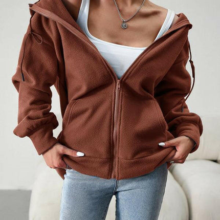 Women's Fashion Casual Loose Casual Sweater Cardigan Hooded Jacket at €76.99