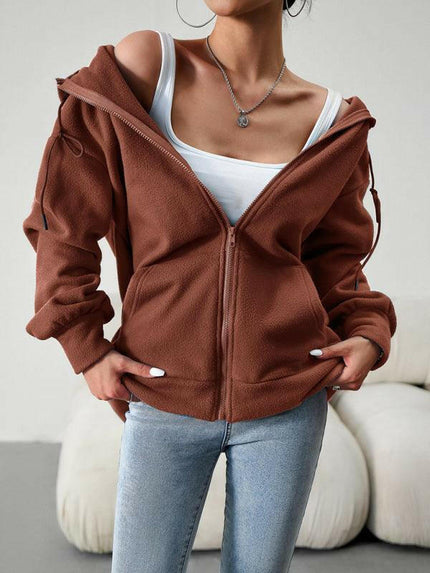 Women's Fashion Casual Loose Casual Sweater Cardigan Hooded Jacket at €76.99