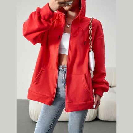 Women's Fashion Casual Loose Casual Sweater Cardigan Hooded Jacket at €76.99