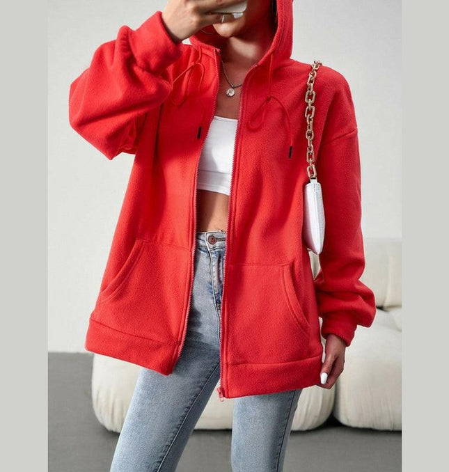 Women's Fashion Casual Loose Casual Sweater Cardigan Hooded Jacket at €76.99