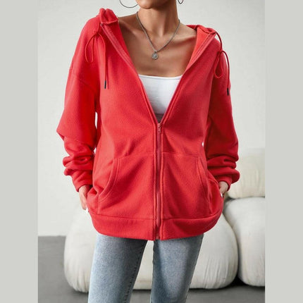 Women's Fashion Casual Loose Casual Sweater Cardigan Hooded Jacket at €76.99