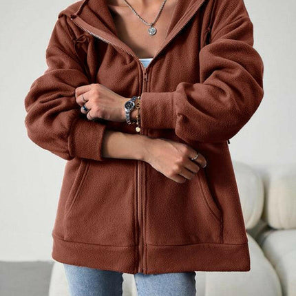 Women's Fashion Casual Loose Casual Sweater Cardigan Hooded Jacket at €76.99