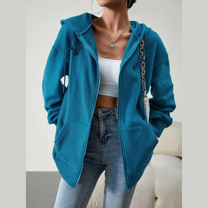 Women's Fashion Casual Loose Casual Sweater Cardigan Hooded Jacket at €76.99