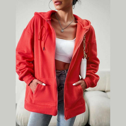 Women's Fashion Casual Loose Casual Sweater Cardigan Hooded Jacket at €76.99